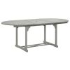 5 Piece Patio Dining Set Solid Acacia Wood Gray