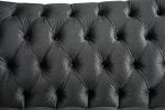 Gaura Loveseat w/3 Pillows in Dark Gray Velvet 53091
