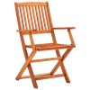 Folding Patio Chairs 6 pcs Solid Eucalyptus Wood