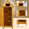 30.3'L X 21.3'W X 70.5'H Outdoor Storage Cabinet Tool Shed Wooden Garden Shed Natural