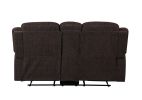 Madden Loveseat w/Console (Motion); Brown Chenille 55446