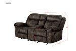 Zubaida Loveseat w/Console (Glider &amp; Motion); 2-Tone Chocolate Velvet 55021