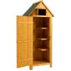 30.3'L X 21.3'W X 70.5'H Outdoor Storage Cabinet Tool Shed Wooden Garden Shed Natural