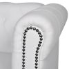 Chesterfield 3-Seater Artificial Leather White