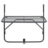 Balcony Table Black 23.6"x15.7" Steel