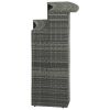 Patio Bar Table Gray 47.2"x21.7"x43.3" Poly Rattan