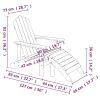 Patio Adirondack Chair with Footstool & Table HDPE Anthracite