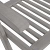 Patio Reclining Chairs 8 pcs Gray Solid Acacia Wood