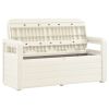 Patio Storage Bench 52.2" Plastic White