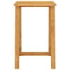 Patio Bar Table 27.6"x27.6"x40.9" Solid Acacia Wood