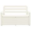 Patio Storage Bench 52.2" Plastic White