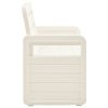 Patio Storage Bench 52.2" Plastic White