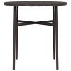 Tea Table Brown 17.7" Poly Rattan
