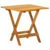 Patio Deck Chair with Table Solid Wood Acacia and Textilene