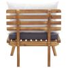Patio Chair with Cushions Solid Acacia Wood
