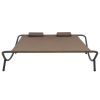 Patio Lounge Bed Fabric Brown