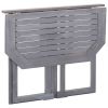 Folding Balcony Table 35.4"x19.7"x29.1" Solid Acacia Wood