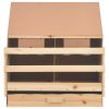 Chicken Laying Nest 2 Compartments 24.8"x15.7"x25.6" Solid Pine Wood