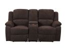 Madden Loveseat w/Console (Motion); Brown Chenille 55446