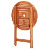 3 Piece Folding Patio Dining Set Solid Eucalyptus Wood