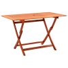 5 Piece Folding Patio Dining Set Solid Eucalyptus Wood