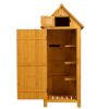30.3'L X 21.3'W X 70.5'H Outdoor Storage Cabinet Tool Shed Wooden Garden Shed Natural