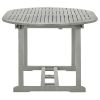 5 Piece Patio Dining Set Solid Acacia Wood Gray