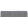3 Piece Patio Sun Loungers with Tea Table Poly Rattan Gray