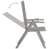 Patio Reclining Chairs 8 pcs Gray Solid Acacia Wood