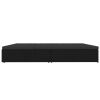 Convertible Sun Bed with Cushions Poly Rattan Black