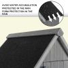 30.3'L X 21.3'W X 70.5'H Outdoor Storage Cabinet Tool Shed Wooden Garden Shed Gray