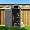 30.3'L X 21.3'W X 70.5'H Outdoor Storage Cabinet Tool Shed Wooden Garden Shed Gray