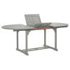 5 Piece Patio Dining Set Solid Acacia Wood Gray
