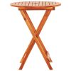 3 Piece Folding Patio Dining Set Solid Eucalyptus Wood