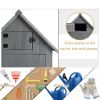 30.3'L X 21.3'W X 70.5'H Outdoor Storage Cabinet Tool Shed Wooden Garden Shed Gray