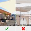 16'x16' Square Sun Shade Sail/ Rice White