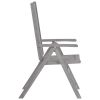 Patio Reclining Chairs with Cushions 8 pcs Gray Acacia Wood