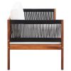 Patio Sofa 2-Seater Solid Acacia Wood