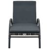 Sun Loungers with Table Poly Rattan Anthracite