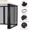 Gazebo Replacement Mosquito Netting 10*10Inch/Black