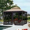 Gazebo Replacement Mosquito Netting 10*10Inch/Black