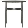 Tea Table Gray 17.7" Poly Rattan