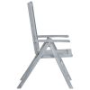 Patio Reclining Chairs 3 pcs Gray Solid Acacia Wood