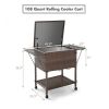 Outdoor Portable Rattan Cooler Cart Trolley