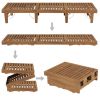 Folding Sun Lounger Solid Acacia Wood