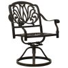 Swivel Patio Chairs 2 pcs Cast Aluminum Bronze
