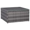 6 Piece Patio Sofa Set with Cushions & Pillows Poly Rattan Gray