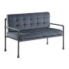 Brantley Loveseat in Gray Velvet &amp; Sandy Gray Finish LV00426