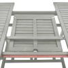 5 Piece Patio Dining Set Solid Acacia Wood Gray