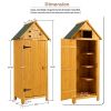 30.3'L X 21.3'W X 70.5'H Outdoor Storage Cabinet Tool Shed Wooden Garden Shed Natural